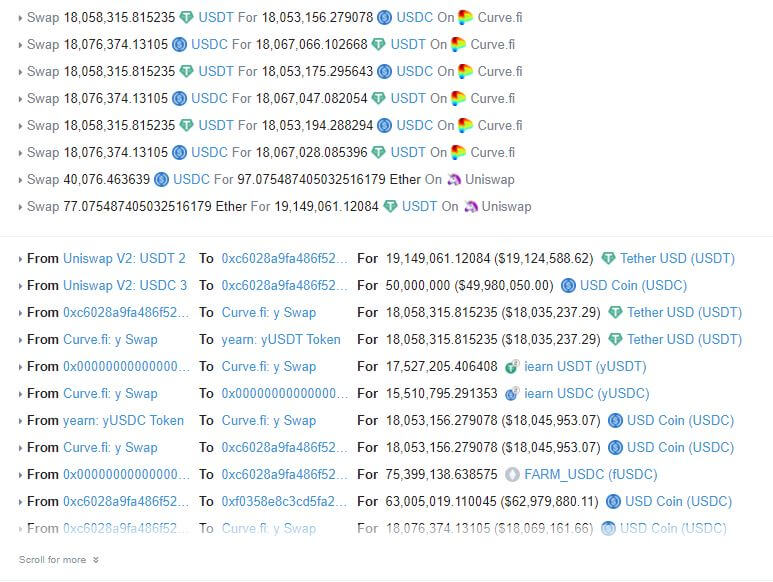 Akropolis hack Etherscan